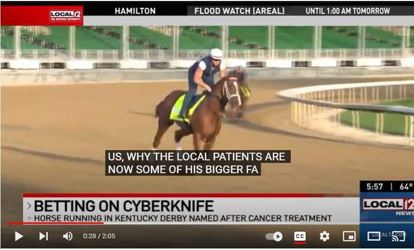 Local 12 – Charles Blithe talks about Cyberknife…the treatment and the horse
